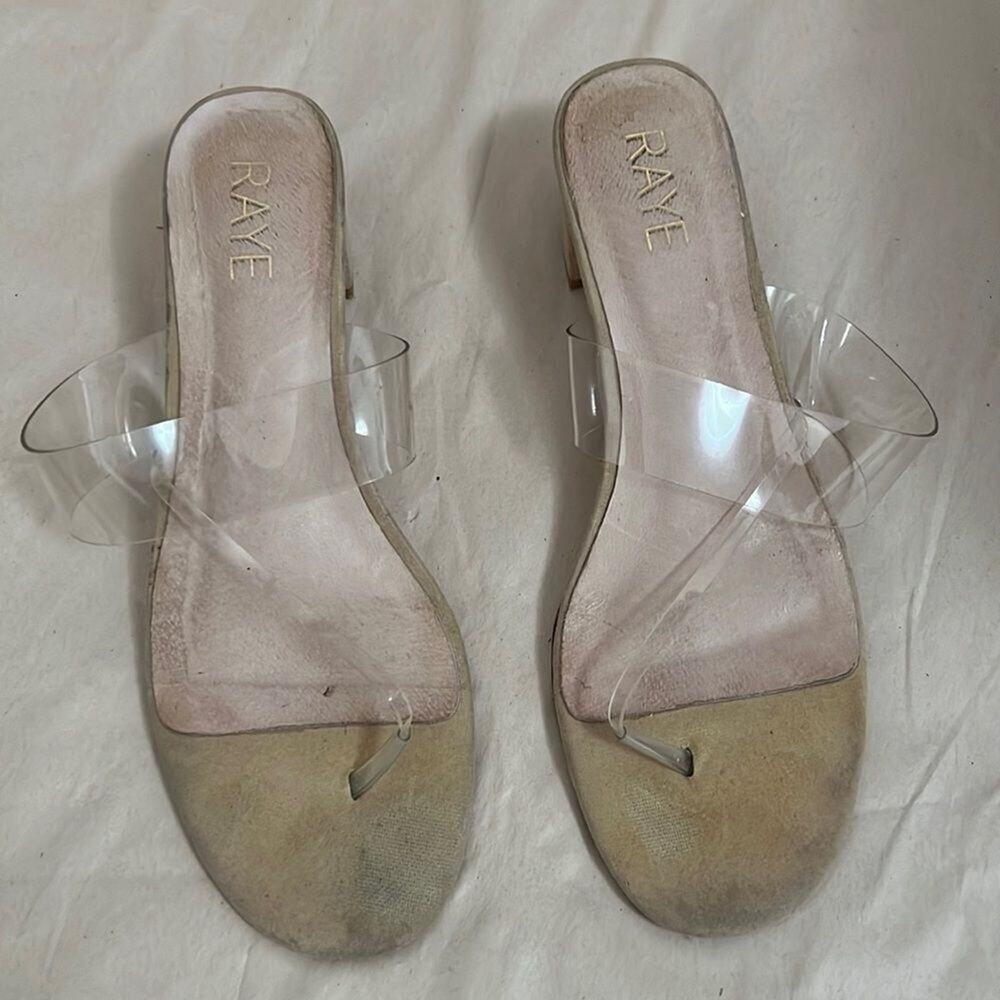 RAYE NOVA NUDE SANDALS SIZE 8